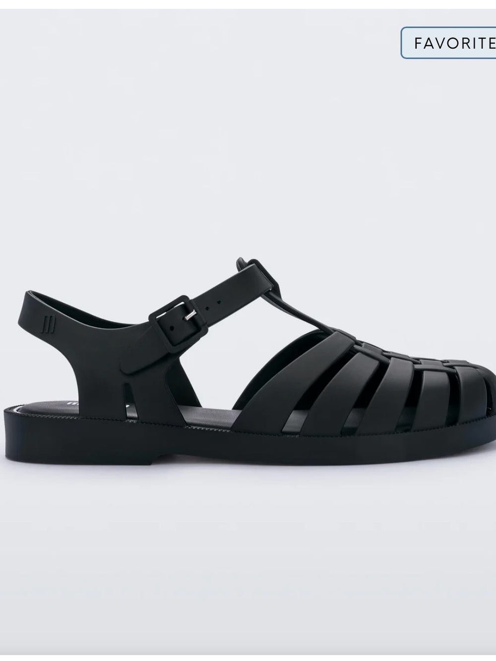 Melissa Possession Black Jelly Fisherman Sandals size 12